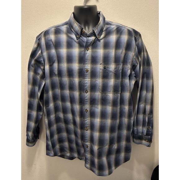 CARHARTT MEN’S RELAXED FIT LONG SLEEVE BUTTON DOWN PLAID SHIRT, SIZE L - Picture 1 of 4